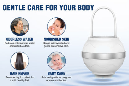 Bath Ball Filter, Bath Ball Water Filter, Bathtub Water Filter, Bath Ball Bathtub Water Filter for Tub Faucet - BPA Free - White Ball Filter