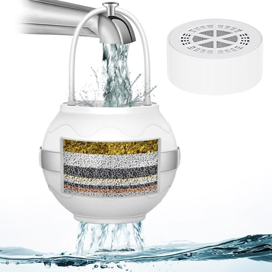 Bath Ball Filter, Bath Ball Water Filter, Bathtub Water Filter, Bath Ball Bathtub Water Filter for Tub Faucet - BPA Free - White Ball