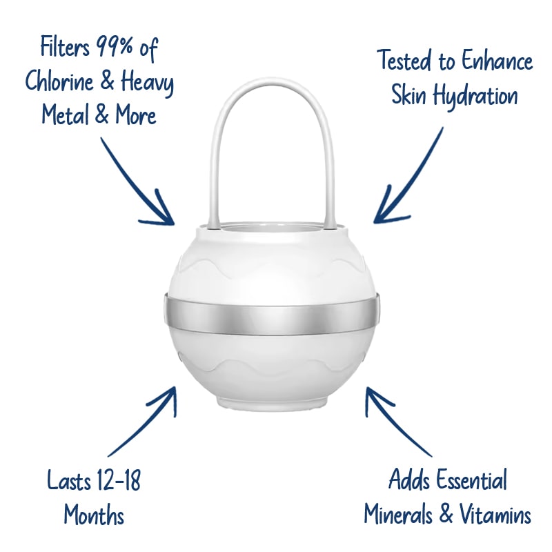 Bath Ball Filter, Bath Ball Water Filter, Bathtub Water Filter, Bath Ball Bathtub Water Filter for Tub Faucet - BPA Free - White Ball Filter