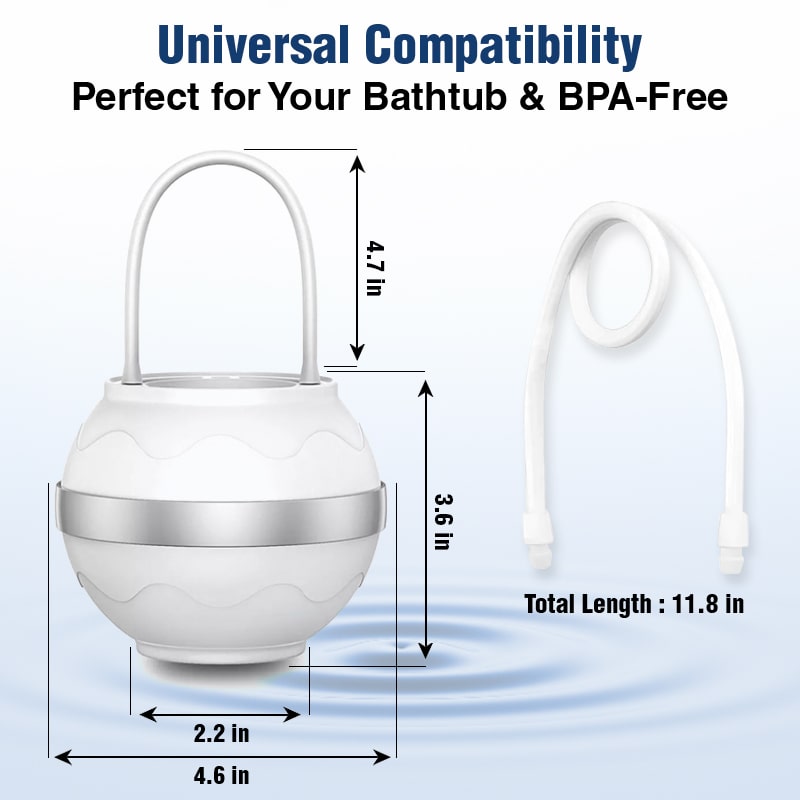 Bath Ball Filter, Bath Ball Water Filter, Bathtub Water Filter, Bath Ball Bathtub Water Filter for Tub Faucet - BPA Free - White Ball Filter